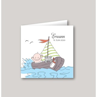 Faire part de naissance, matelo