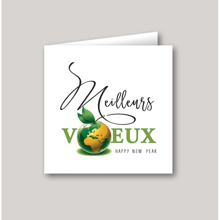 CARTE DE VŒUX NOTRE PLANÈTE, Français, Anglais