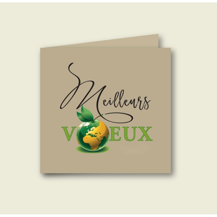 Carte de vœux somptueuse planète, émane un esprit naturel, délicat