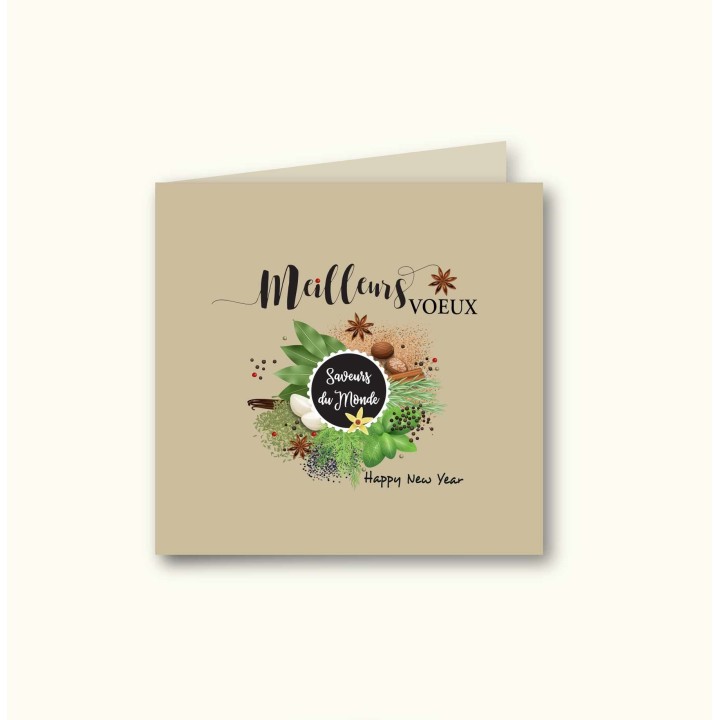 CARTE MEILLEURS  VŒUX épices du monde