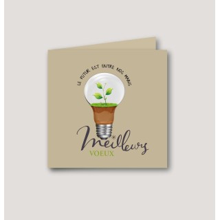 CARTE NOUVELLE ANNÉE LE FUTUR EST ENTRE VOS MAINS