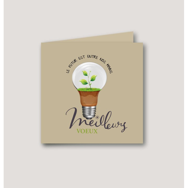 CARTE NOUVELLE ANNÉE LE FUTUR EST ENTRE VOS MAINS