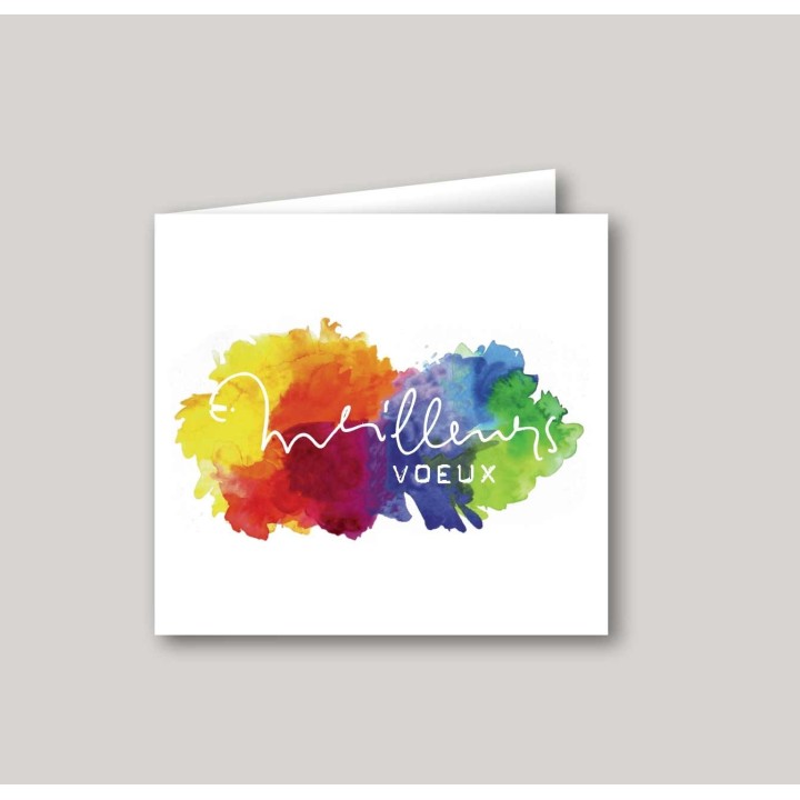 carte de meilleurs vœux tague Artistique, solaire eclatante de couleur