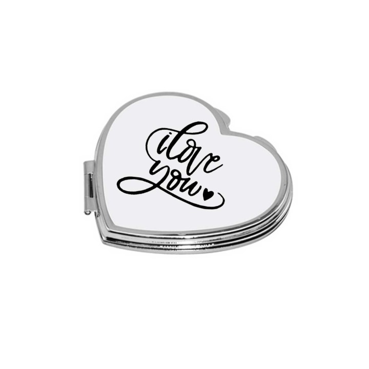 MIROIR DE POCHE, idee cadeau Ilove you, Maman,  amoureuse, Fête st valentin, fêtes des mères. Noël