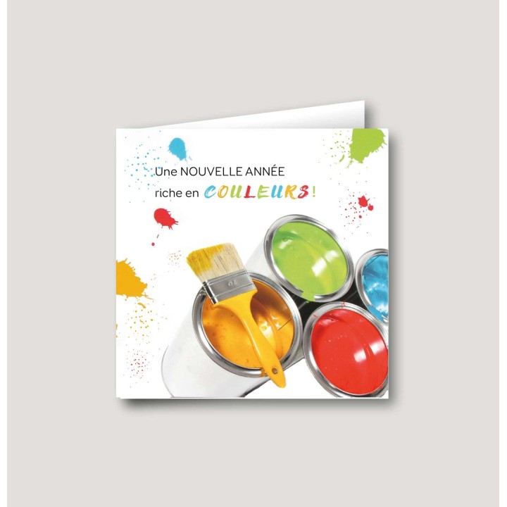 CARTE de VŒUX entreprise
de peinture de rénovation 
de décoration