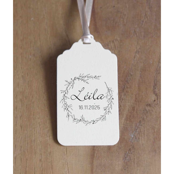 étiquette  BAPTEME  personnalise  boite a dragée ou de ballotin