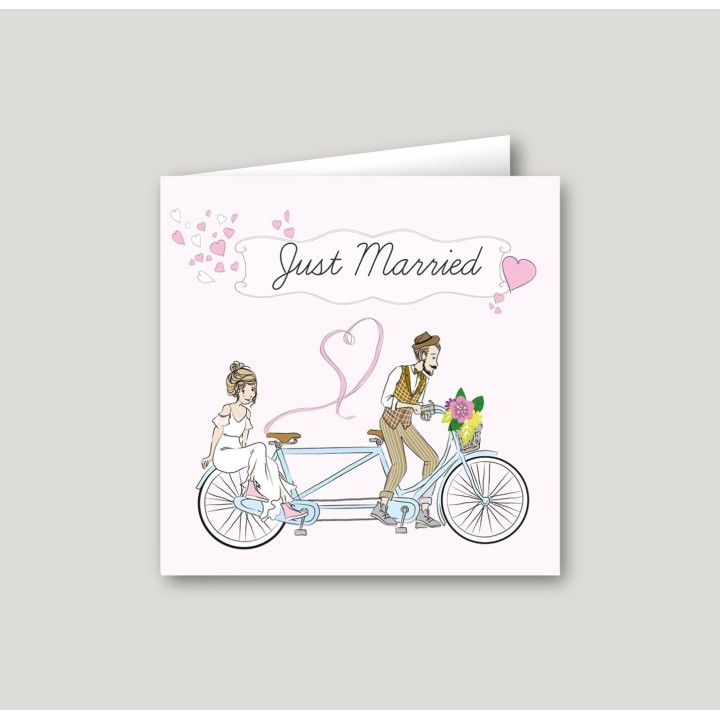 FAIRE PART MARIAGE  COMTEMPORAIN  BY TANDEN LES AMOUREUX EN VELO ET ENVOL DE COEURS