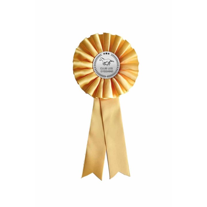 FLOT jaune 1 corolle jaune, personnalise pour les concours, inaugurations et festivités, imprimeur graveur des alpes.fr