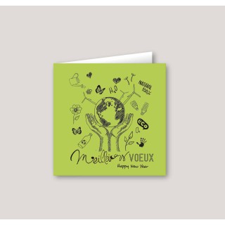 Carte de vœux entreprise TERRE nourricière écologie pour préserver notre l'environnement