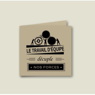 CARTE DE VOEUX la COHESION des équipes dans le travail