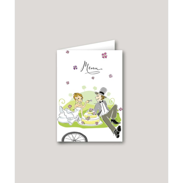 carte menu mariage les maries dans la nature TOURMALET,