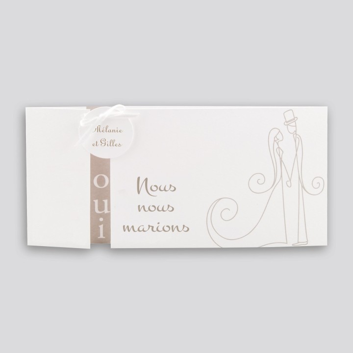 FAIRE PART MARIAGE TAFFETAS, TAFFETAS, FAIRE PART MARIAGE TAFFETAS