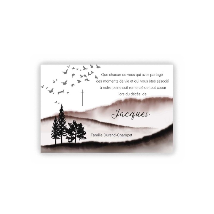 carte condoléances paysage horizon paisible