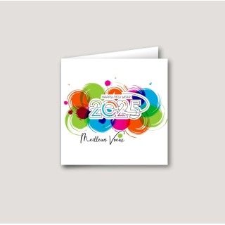 CARTE VOEUX 2025 entreprise ARC EN CIEL,  et happy new year et meilleurs voeux