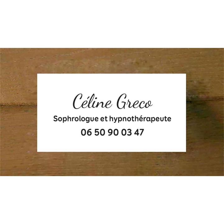 plaque gravée  PVC sophrologue blanche lettres noires 14x7 cm  pro. libérale, médecin
