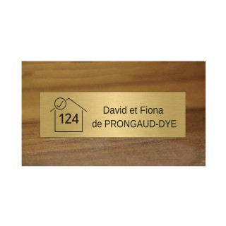 PLAQUE DOREE GRAVEE, porte, boite a lettres, imprimeur-graveur-des-alpes.fr