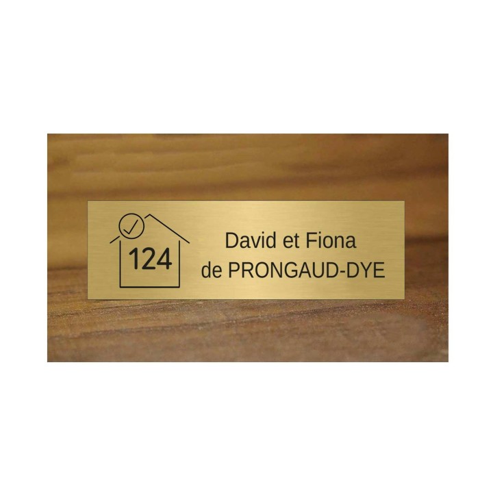 PLAQUE DOREE GRAVEE, porte, boite a lettres, imprimeur-graveur-des-alpes.fr