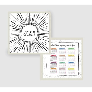 Carte de vœux  calendrier Entreprise étincelle calendrier  de l'année imprimeur-graveur-des-alpes.fr