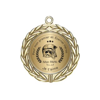 Médaille D’OR DECERNEE AU POMPIER SOLDAT DU FEU récompense