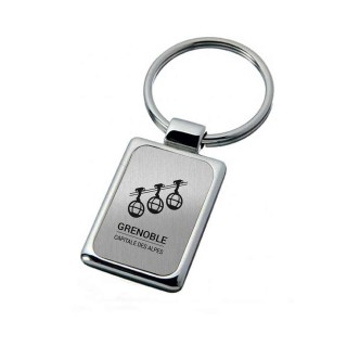 Porte-clé métallique  RECTANGULAIRE   personnalise en gravure  cadeau  personnel ou d'affaires à grenoble