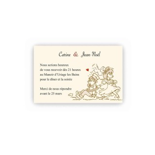 carte invitation DINER ABIGAEL CHARMANT DESIGN FABRICATION FRANCAISE