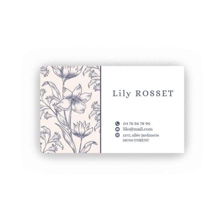 CARTE DE VISITE DESIGN FLORAL MODERNE