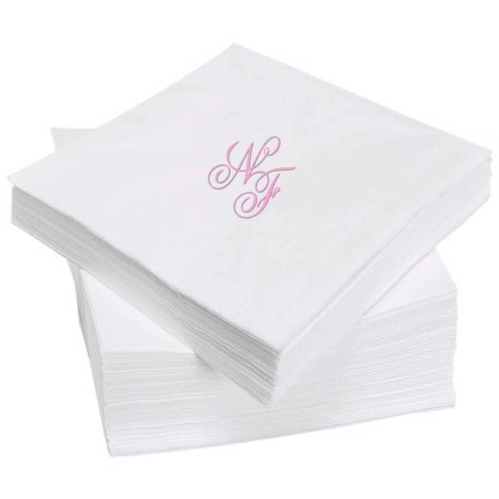 serviette de table personnalisées mariage  en papier  jetable anniversaire, retraite,