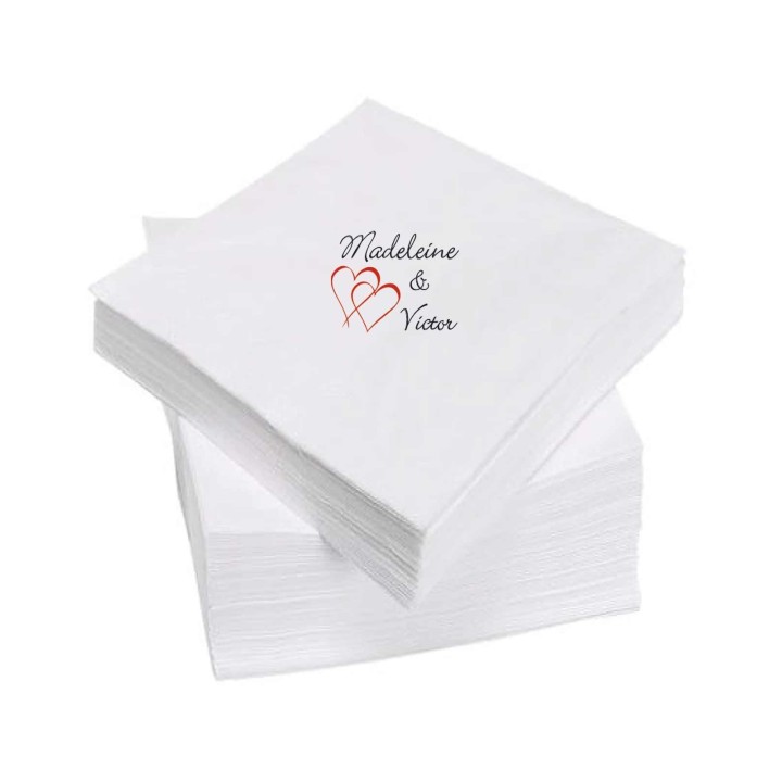 serviette en papier jetable de table personnalisée pour vos évènements : Entreprise, Mariage, anniversaire, retraite, baptême
