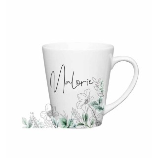MUG conique Personnalise fleur design  Malorie