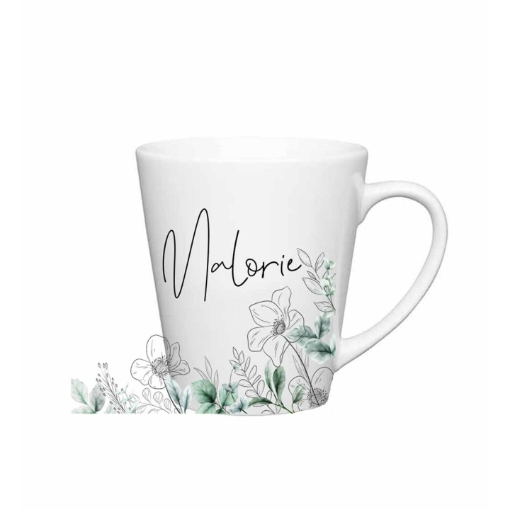 MUG conique Personnalise fleur design  Malorie