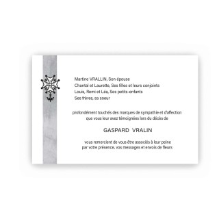 carte condoléances, CROIX HUGUENOTE remerciements deces carte