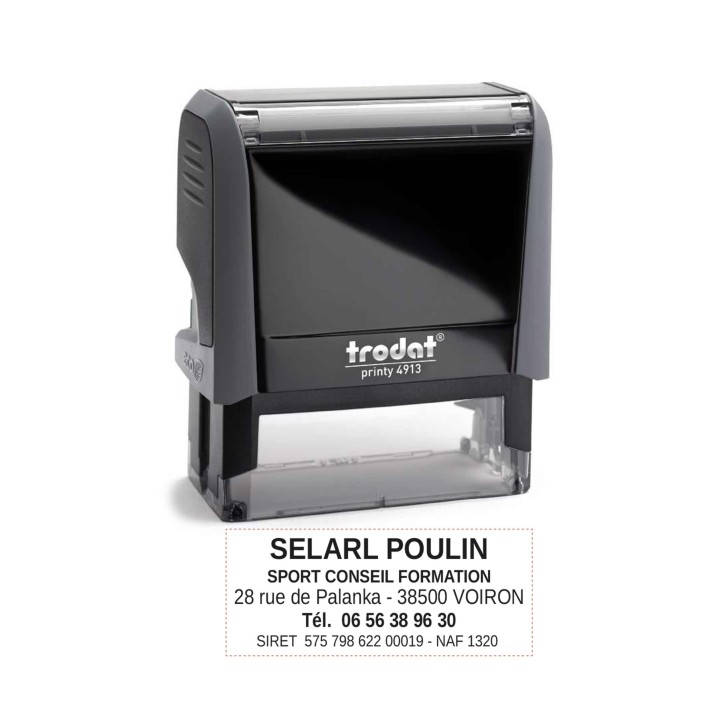 tampon encreur entreprise Printy 4913 :  5 lignes de texte