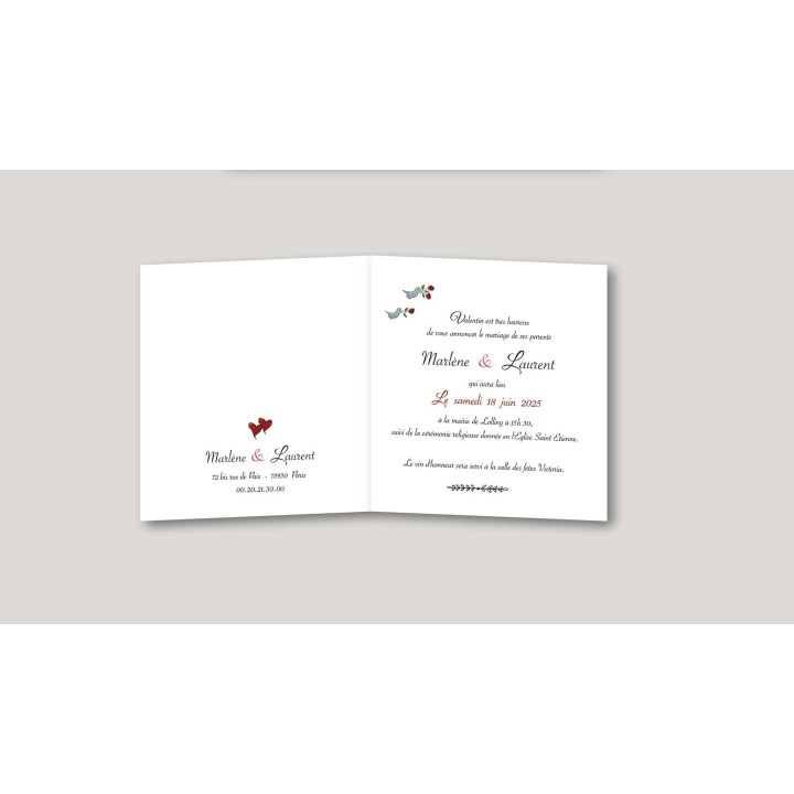 faire part mariage, carte invitation personnalisée