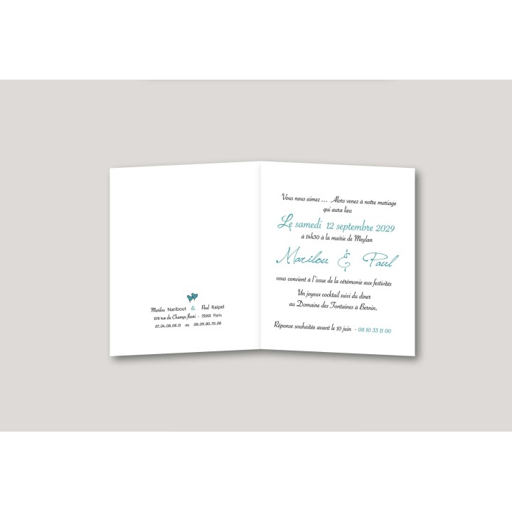 annonce mariage  graphisme les mariés "Charlène"