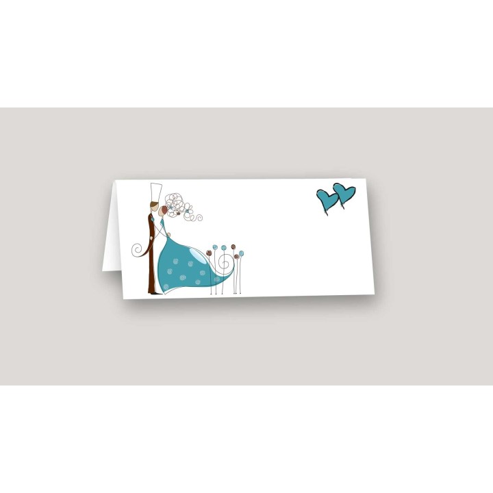 marque-place mariage  graphisme les mariés "Charlène"