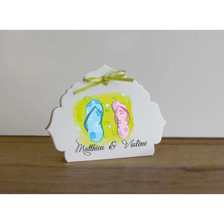 boite à dragée mariage personnalisé, Tongs