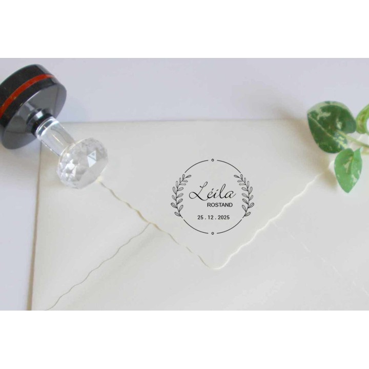 Tampon rond demi couronne Leila