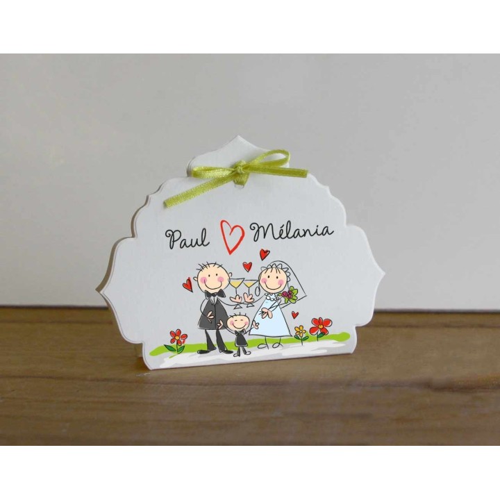 Boite a dragée papa, maman se mariant