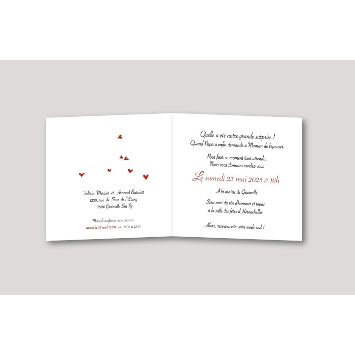 Faire part invitation mariage  couple vintage