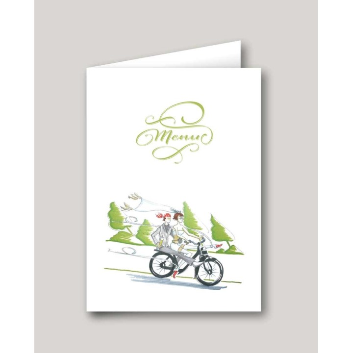 Menu cœur de mariage le solex