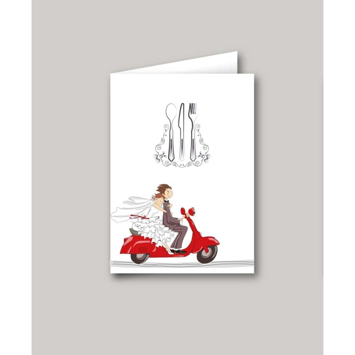 Carte menu MARIAGE VESPA
