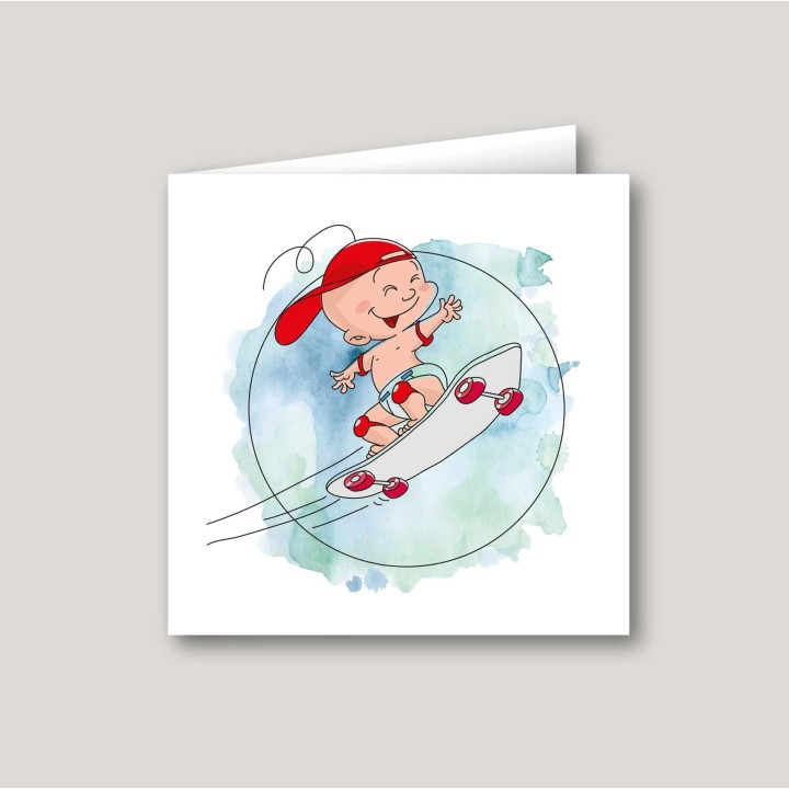 faire part de naissance,  BABY skateur