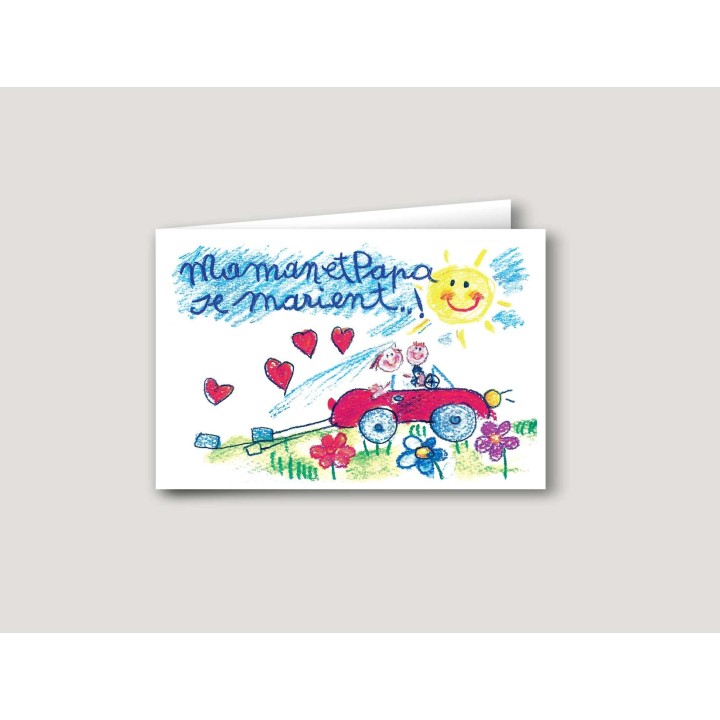 Faire part mariage papa, maman se marient