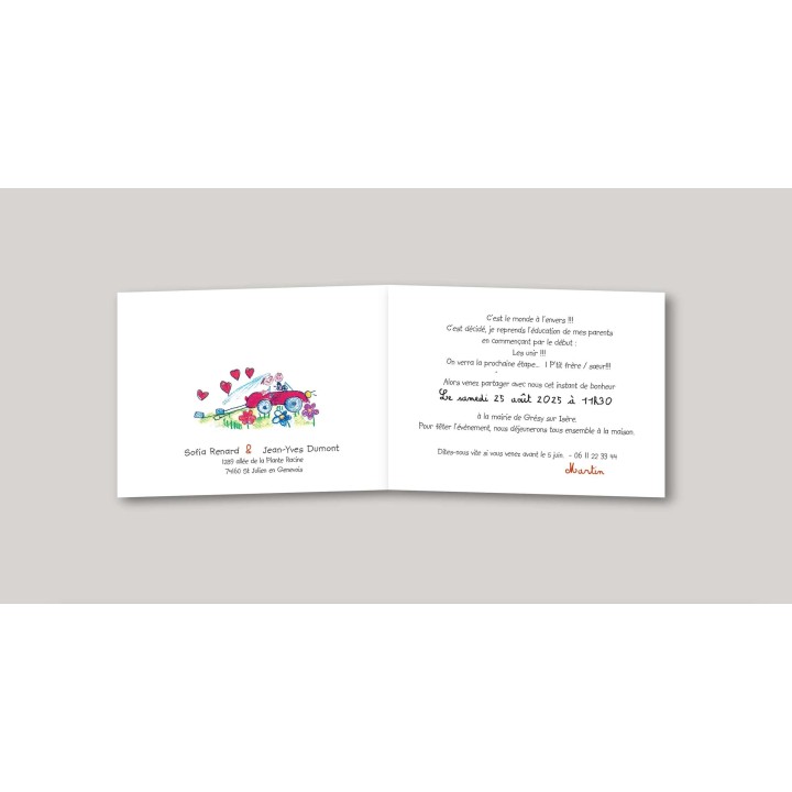 faire part  papa maman invitation au mariage