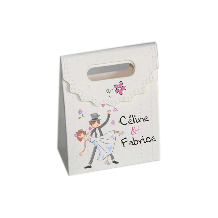 Faire part de mariage La mariée tire la corde au cou de son AMOUREUX