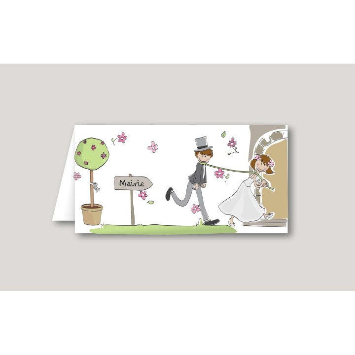 FAIRE-PART MARIAGE CORDE AU COU