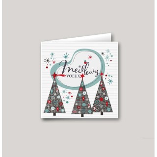 CARTE DE VŒUX les 3 SAPINS