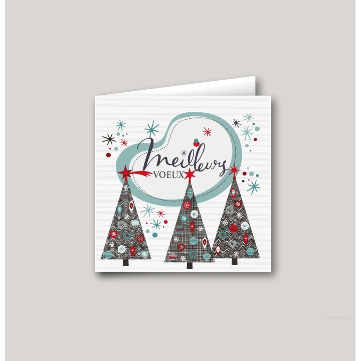 CARTE DE VŒUX les 3 SAPINS