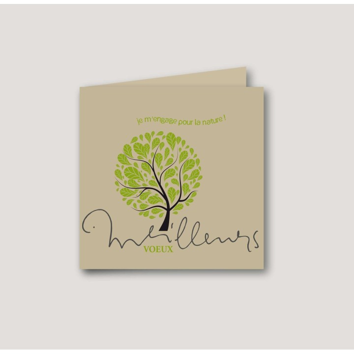 CARTE DE VŒUX ENTREPRISE  LE CHÊNE