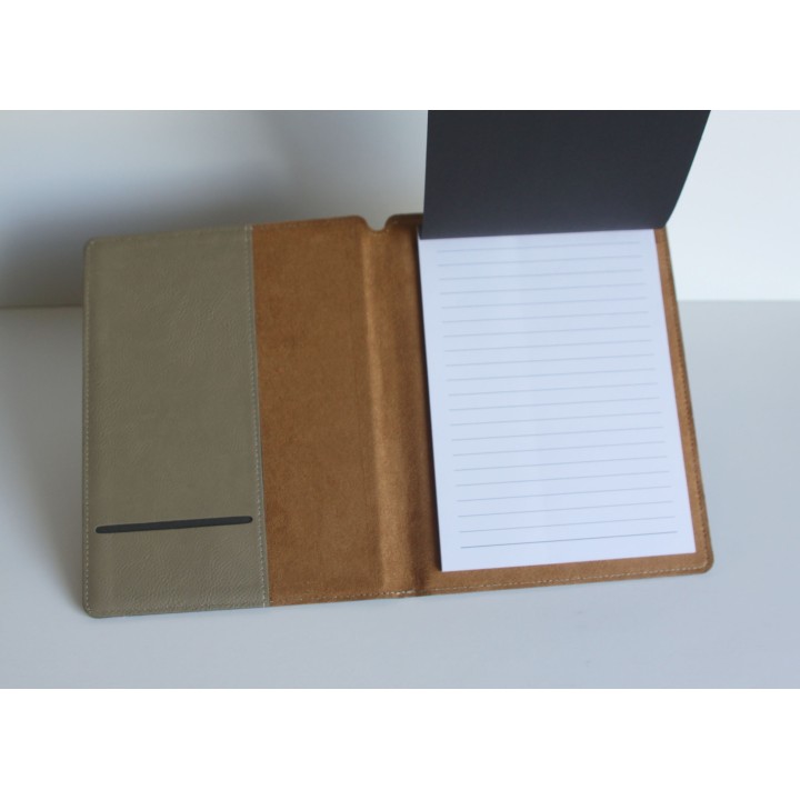 CAHIER DE NOTES COUVERTURE EN SIMILI CUIR BRUN CLAIR